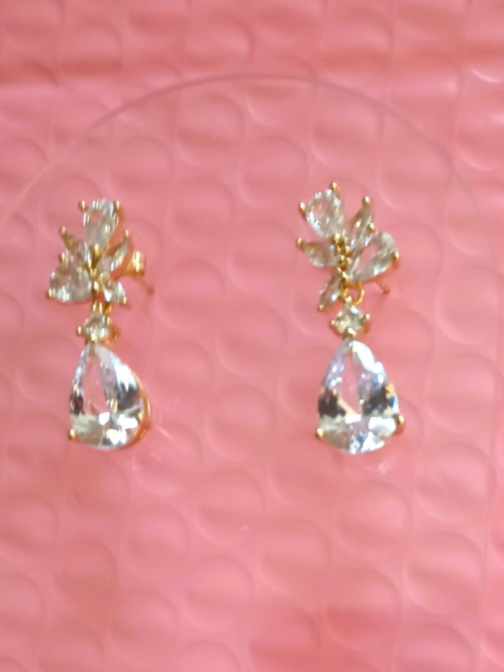 925 Marquise Leaf Drop Earrings Sterling Silver CZ Dangle Teardrop Wedding Post